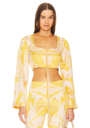 Alexis Matteo Top in Yellow. Size XS.