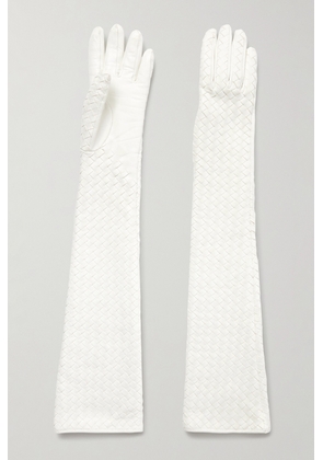 Bottega Veneta - Intrecciato Leather Gloves - White - 7,7.5,8