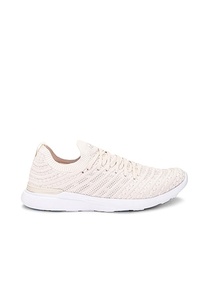 APL: Athletic Propulsion Labs Techloom Wave Sneaker in Cream. Size 7.