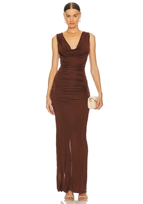 GAUGE81 Ina Maxi Dress in Chocolate. Size 40/8.