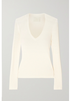 Citizens of Humanity - + Net Sustain Florence Ribbed Tencel™ Lyocell-blend Jersey Top - White - x small,small,medium,large
