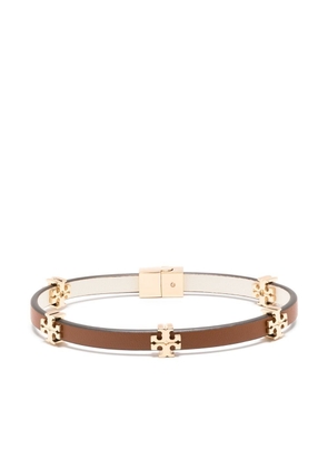 Tory Burch Eleanor leather bracelet - Brown