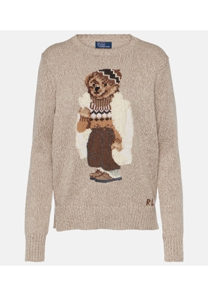 Polo Ralph Lauren Polo Bear embroidered cotton sweater