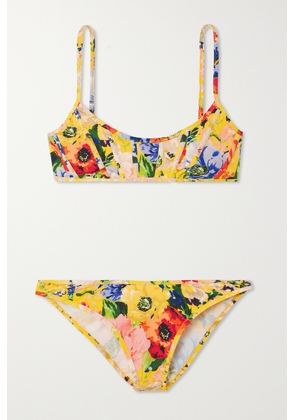 Zimmermann - Alight Floral-print Bikini - Yellow - 0,1,2,3,4