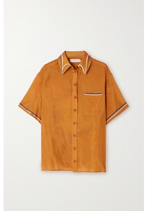 Zimmermann - + Net Sustain Alight Printed Organic Silk-satin Shirt - Brown - 00,0,1,2,3,4