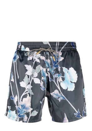 ETRO floral-print swim shorts - Blue