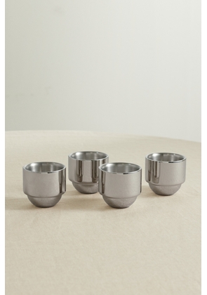 Tom Dixon - Brew Set Of Four Stainless Steel Espresso Cups - Silver - One size