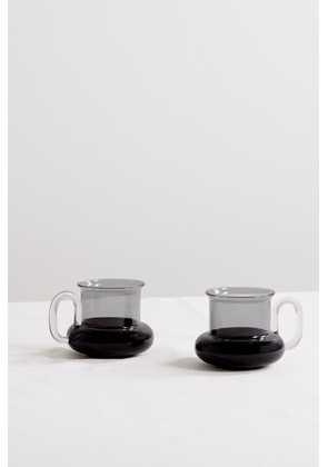 Tom Dixon - Bump Set Of Two Glass Tea Cups - Black - One size