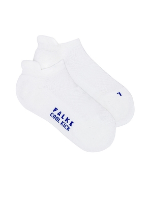 FALKE Sneaker Sock in White. Size 5/6, 8/9.5.