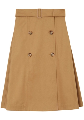 Burberry belted-waist flared skirt - Neutrals