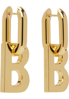 Balenciaga Gold XS B Chain Earrings