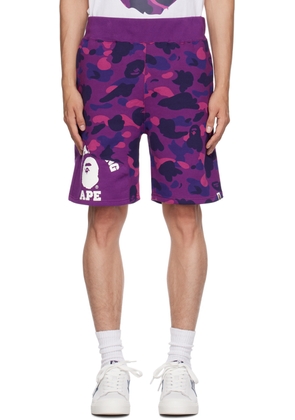 BAPE Purple Camo Cutting Shorts