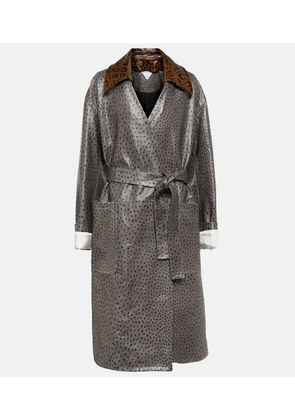 Bottega Veneta Embossed leather coat