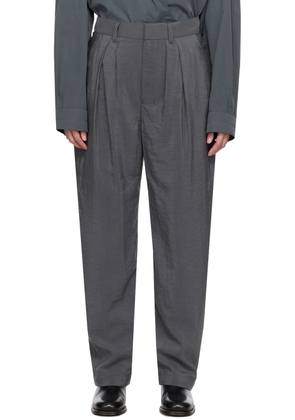 LEMAIRE Gray Soft Pleated Trousers