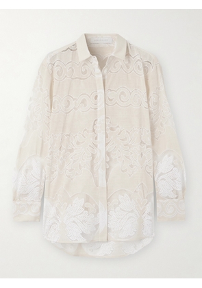 Borgo de Nor - Nova Corded Lace Shirt - White - UK 6,UK 8,UK 10,UK 12,UK 14,UK 16,UK 18