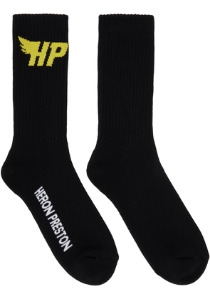 Heron Preston Black & Yellow HP Fly Socks