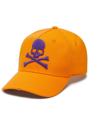 Philipp Plein logo-embroidered cotton cap - Orange