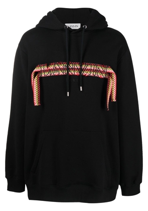 Lanvin oversized logo-appliqué hoodie - Black