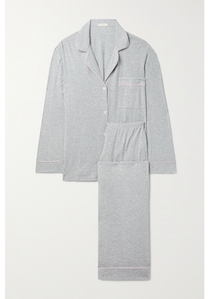 Eberjey - Gisele Piped Stretch-modal Pajama Set - Gray - x small,small,medium,large,x large