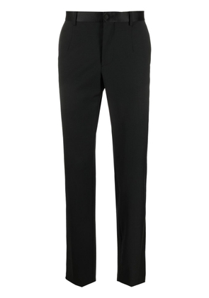 Philipp Plein straight-leg wool-blend trousers - Black