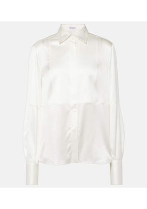 Brunello Cucinelli Silk-blend satin blouse