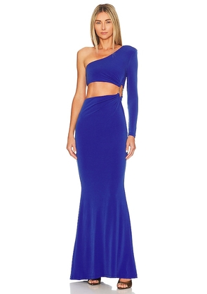 Nookie Tia Ring Gown in Blue. Size XL.