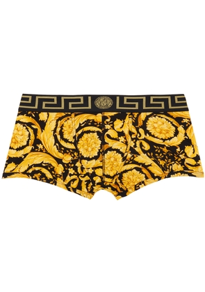 Versace Underwear Black & Gold Barocco Boxer Briefs