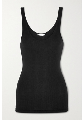 James Perse - The Daily Ribbed Stretch-cotton Tank - Black - 0,1,2,3,4