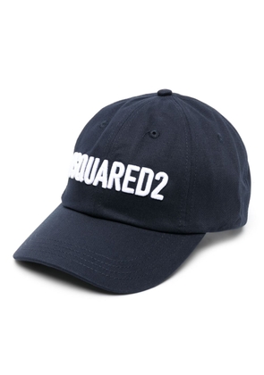 Dsquared2 logo-embroidered cotton cap - Blue