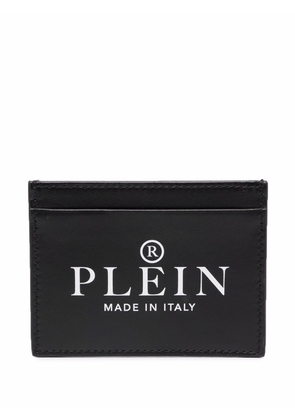 Philipp Plein logo-print leather cardholder - Black