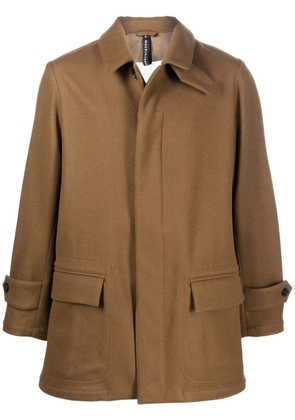 Mackintosh TRAVEL wool coat - Brown