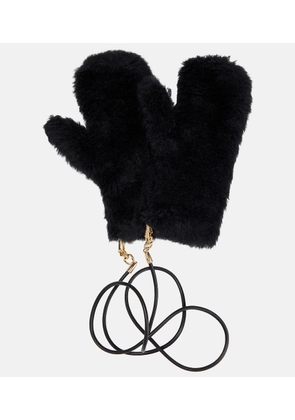 Max Mara Ombrato wool and silk-blend gloves