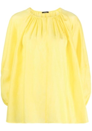 JOSEPH gathering detail silk blouse - Yellow
