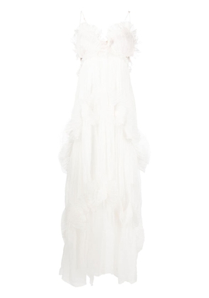 Maria Lucia Hohan Zahara ruffe-trim dress - White