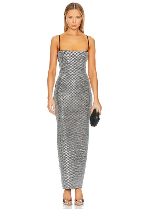 retrofete Kyree Knit Dress in Metallic Silver. Size XXS.