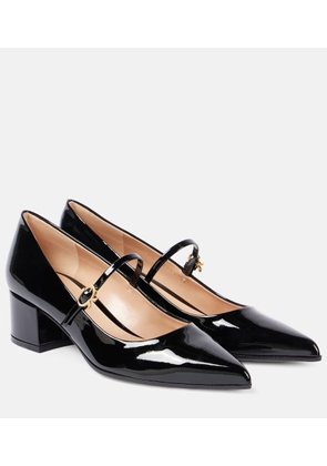 Gianvito Rossi Ribbon patent leather Mary Jane pumps