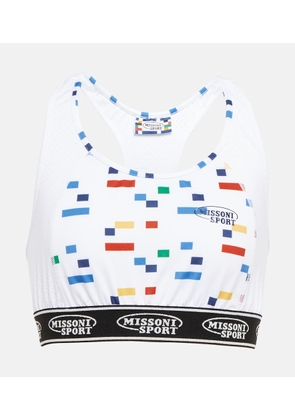 Missoni Printed jersey sports bra