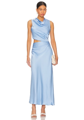 MISHA Amadeus Midi Dress in Blue. Size XS.