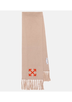 Off-White Mohair and wool-blend scarf