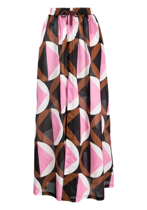 Cynthia Rowley graphic-print high-waist skirt - Pink