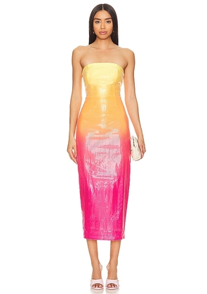 Runaway The Label Malibu Strapless Dress in Pink. Size L, M.