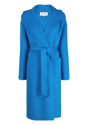 DVF Diane von Furstenberg felted wool long coat - Blue