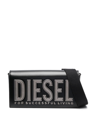Diesel Biscotto M leather shoulder bag - Black