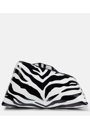 The Attico 8.30 PM zebra-print leather clutch