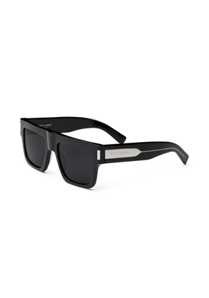 Saint Laurent Eyewear logo-plaque square sunglasses - Black