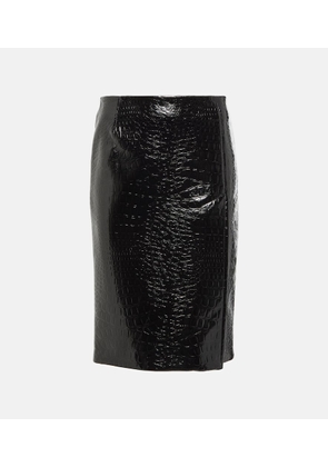 Sportmax Melinda croc-effect faux leather midi skirt