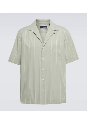 Lardini Striped camp-collar cotton shirt