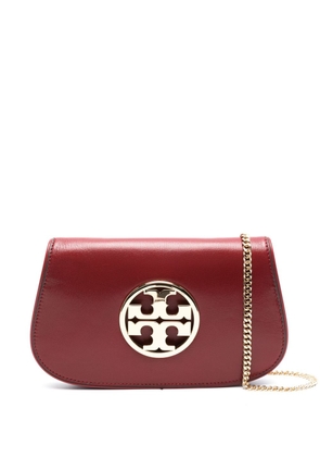 Tory Burch Double T-plaque leather shoulder bag - Red
