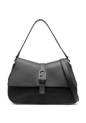 Furla large Flow leather shoulder bag - Black