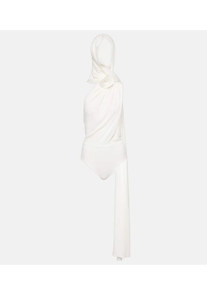 Magda Butrym Floral-appliqué hooded bodysuit